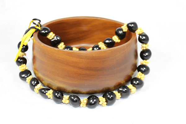 Black Kukui (koo-koo-wee) Nut Deluxe with Yellow Shells