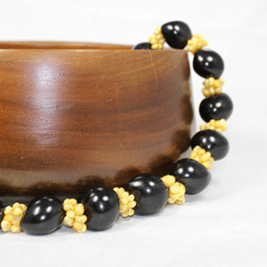 Black Kukui (koo-koo-wee) Nut Deluxe with Yellow Shells