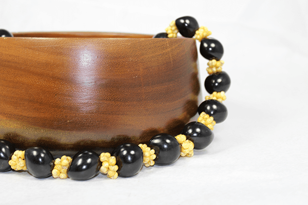 Black Kukui (koo-koo-wee) Nut Deluxe with Yellow Shells