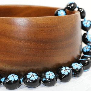 Hibiscus Kukui Nut Lei Blue