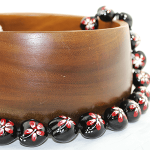 Hibiscus Kukui Nut Lei Red