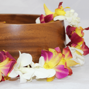 Mixed Tinted Orchid Yellow Lei