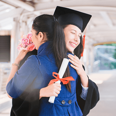 graduation lei Giving lei to a graduate