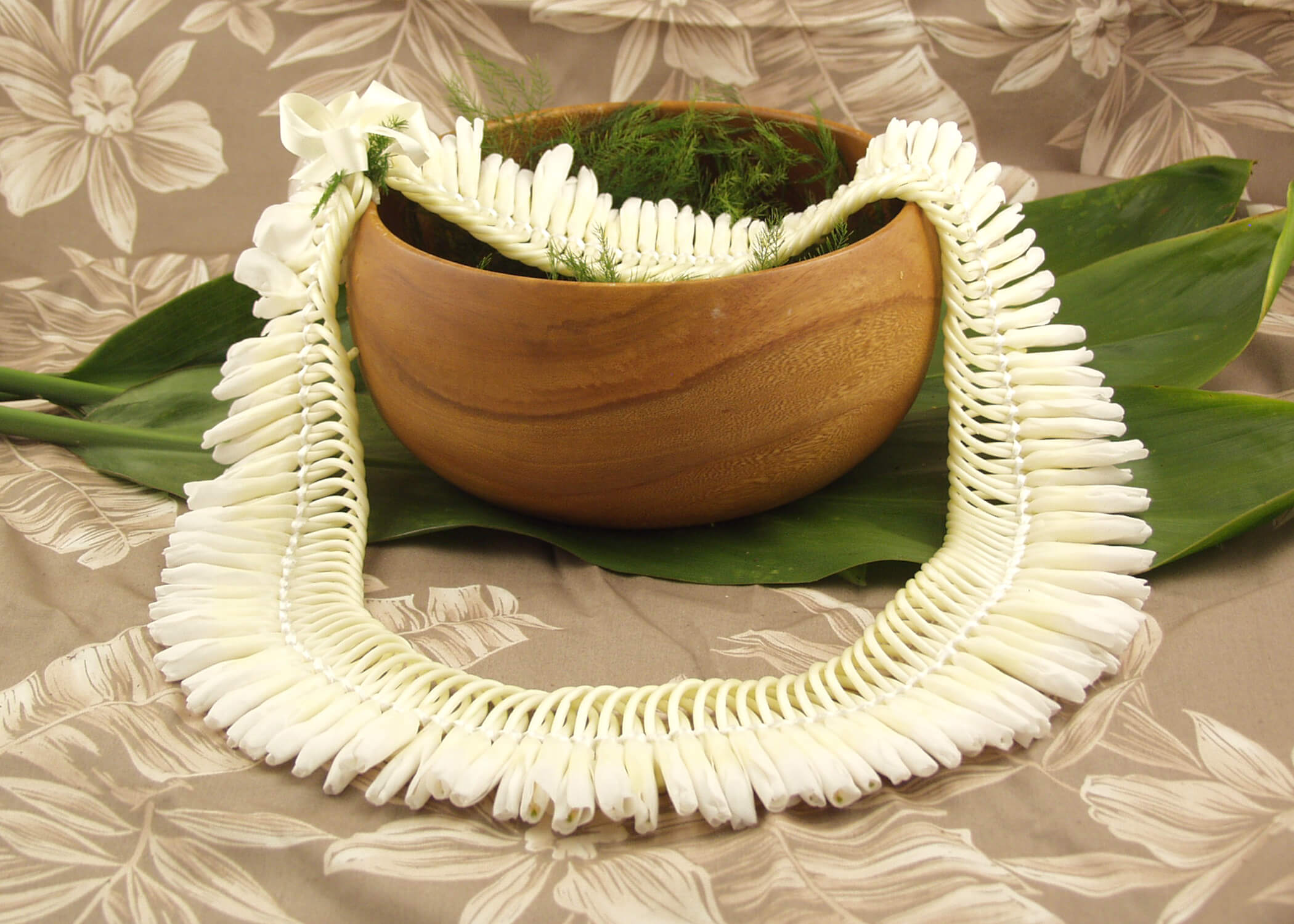 Micronesian white ginger lei