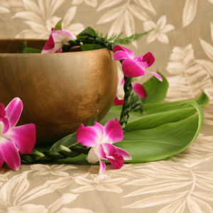 Ti Leaf with Orchid Lei