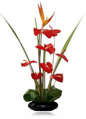 tropical Hawaiian flower arrangement